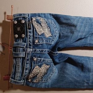 Miss Me kids capris jewels embellished back pockets kids size 8. Clearan…